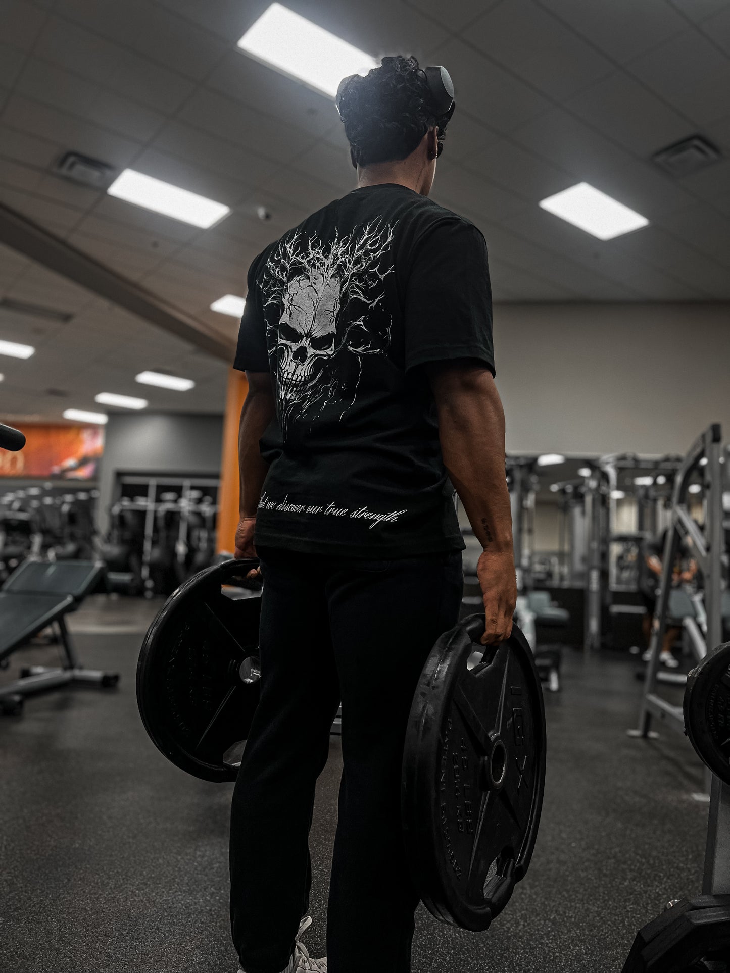 THE AWAKENING Oversized Tee Black Pump Cover for Gym