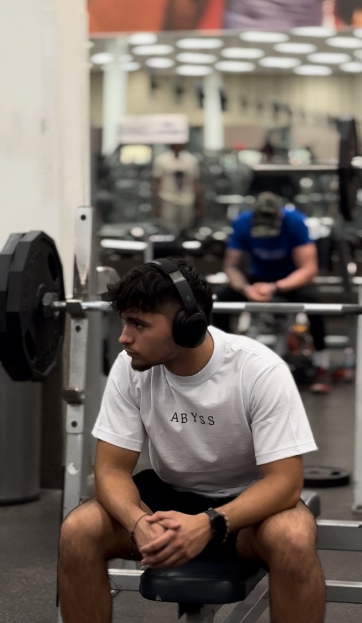 THE AWAKENING Oversized Tee White Pump Cover for Gym